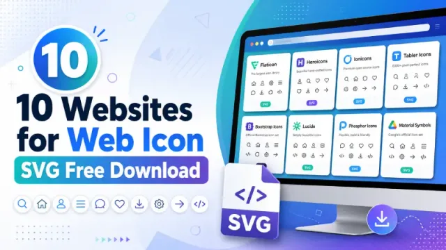 10 websites for web icon SVG free download