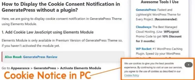 Create a GDPR Cookie Consent Code Without the Use of a Cookie Consent Plugin