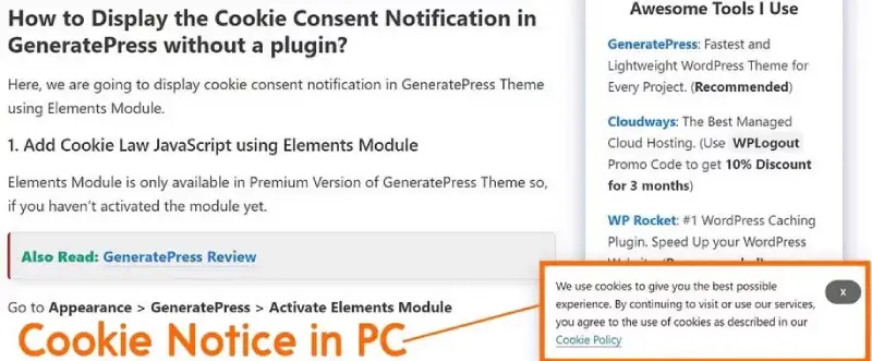 Create a GDPR Cookie Consent Code Without the Use of a Cookie Consent Plugin